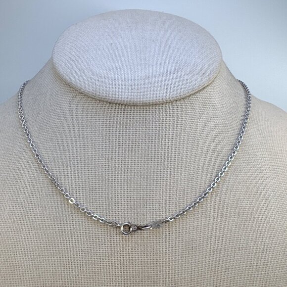 VTG Sterling Silver 925 Teardrop Turquoise Bezel Set Pendant Necklace 22" Length - Picture 7 of 13